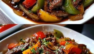 Sizzling Chinese Pepper Steak with Onions