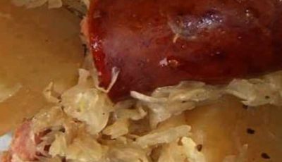 Polish sausage, sauerkraut and potatoes