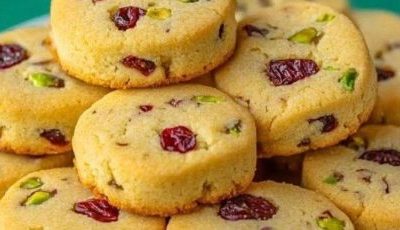 Cranberry Pistachio Slice-and-Bake Cookies