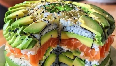 Avocado Sushi Cake